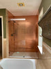 Copper shower surround panels - self-cleaning antimicrobial surface - rust-proof-interior designed