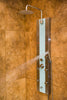 PULSE ShowerSpas Tropicana ShowerSpa 1039W-BN White Glass Shower Panel - Cloud 9 Shower Heads