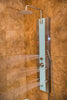 PULSE ShowerSpas Tropicana ShowerSpa 1039W-BN White Glass Shower Panel - Cloud 9 Shower Heads