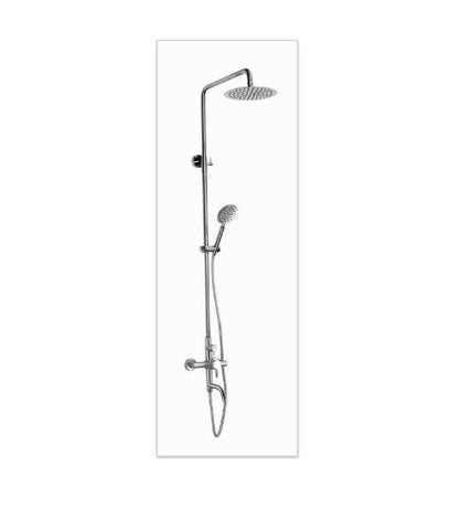 Outdoor Shower Co. DVA-L1-HSFS - 8" Shower Head, Lever Handle, Stainless Steel, Hand Spray, Foot Shower