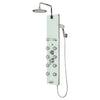 PULSE ShowerSpas Lahaina ShowerSpa 1030 White Glass Shower Panel - Cloud 9 Shower Heads