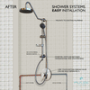 PULSE ShowerSpas Kauai III ShowerSpa 1011-III-BN Brushed Nickel Shower System - Cloud 9 Shower Heads
