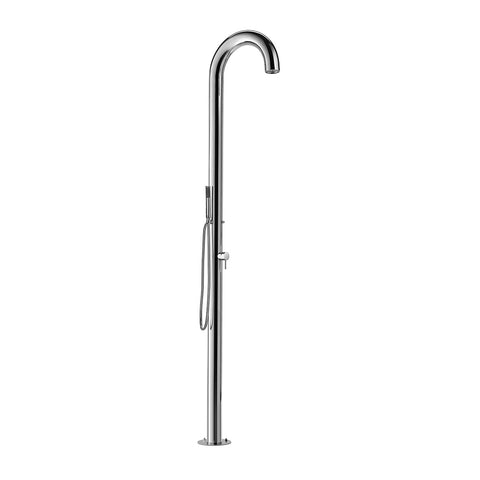 Outdoor Shower Co "Club" Free Standing Single Supply Shower Unit - Concealed Shower Head -  FTA-C90-C-M
