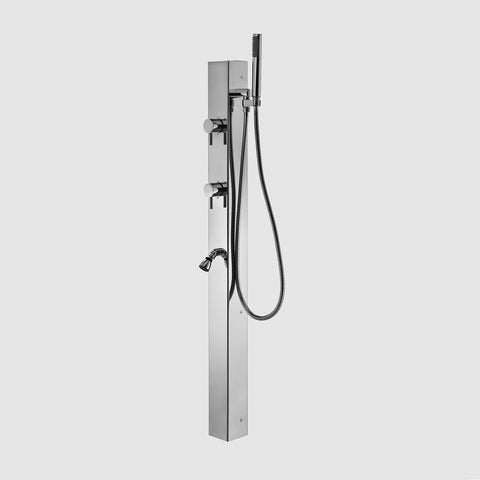 Outdoor Shower Co "In & Out" Wall Mount Single Supply Shower - Foot Shower - Hand Spray - FTA-P9-CFSHS-M
