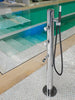Outdoor Shower Co "Spring" Free Standing Single Supply Foot Shower - Hand Spray - FTA-902-CFSHS-M