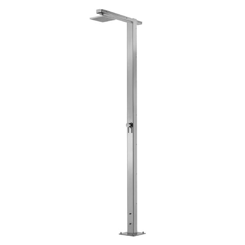 Outdoor Shower Co "Square" Free Standing Hot & Cold Shower Unit - 8" Square Shower Head - FTA-Q86-HC-M