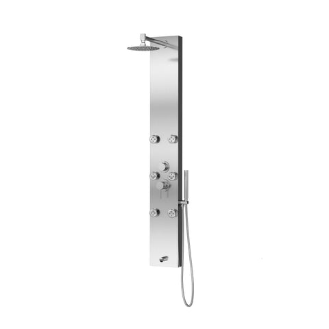 PULSE Monterey ShowerSpa – 1042-SSB-1.8GPM Stainless Steel Brushed Shower System