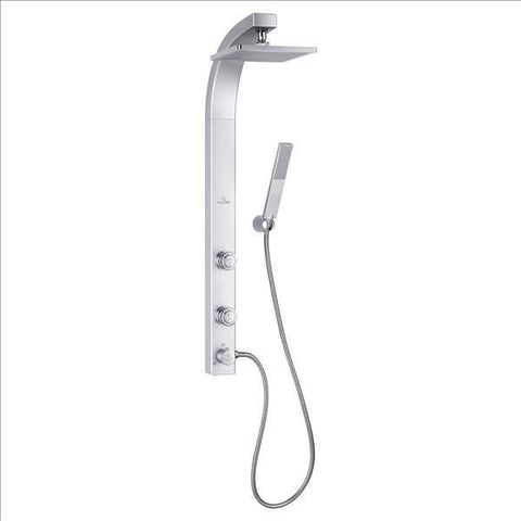 PULSE ShowerSpas Splash ShowerSpa1020-S Silver ABS Shower System - Cloud 9 Shower Heads