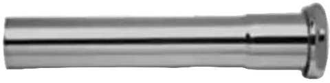A silver metal drain extension, with a simple cylindrical shape, likely made of stainless steel or another durable metal, designed for use in outdoor showers.