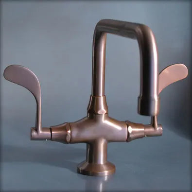 Sonoma Forge WingNut Deck Mount Faucet With Fixed Square Spout - WN-SQ-FX