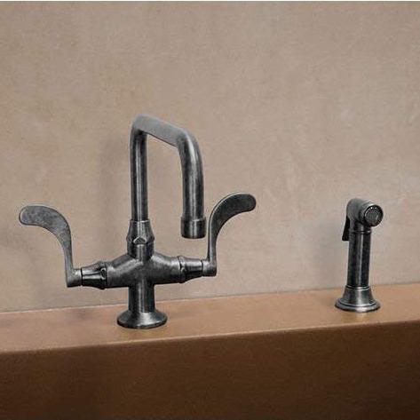 Sonoma Forge Wingnut Deck Mount Kitchen Faucet With Side Spray - WN-SQ-W/SP