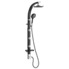 PULSE ShowerSpas Bonzai ShowerSpa 1017-B Black Aluminum Shower System - Cloud 9 Shower Heads
