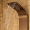 PULSE ShowerSpas Santa Cruz ShowerSpa 1033 Brushed Bronze Stainless Steel Shower Panel - Cloud 9 Shower Heads