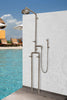 Sonoma Forge WaterBridge 1050 Exposed Outdoor Shower – 8″ Rain Head & Handshower