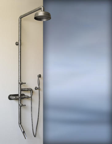 Sonoma Forge WB-SHW-880 Exposed Outdoor Shower Unit  W/ 8" Rain Head, Hand Shower & Tub Filler