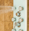 PULSE ShowerSpas Lahaina ShowerSpa 1030 White Glass Shower Panel - Cloud 9 Shower Heads