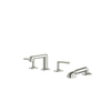 Aquabrass 4-Piece Deckmount Tub Filler with Handshower and 2 Mixers - Polished nickel