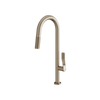 Aquabrass Grill Pull-Down Dual Stream Mode Kitchen Faucet - Brushed nickel