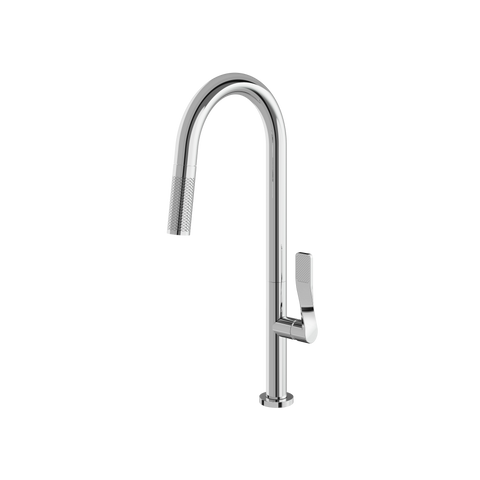 Aquabrass Grill Pull-Down Dual Stream Mode Kitchen Faucet - Polished chrome