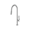 Aquabrass Grill Pull-Down Dual Stream Mode Kitchen Faucet - Polished chrome