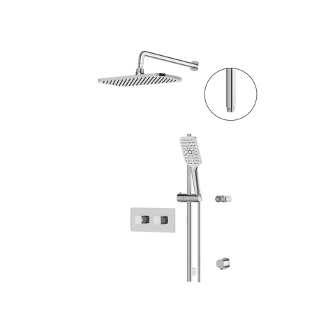 Aquabrass Inabox01 2-Way Shared Shower Faucet - Polished chrome