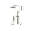 Aquabrass Showerbox02N 3-Way Shared Shower System - Polished nickel