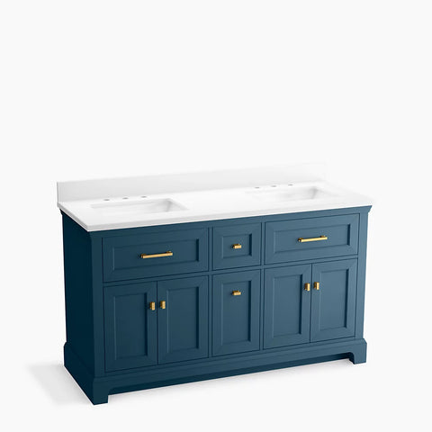 Kohler Charlemont™ 60" Bathroom Vanity Cabinet with Sink and Quartz Top - K-29263-BD1-TDB