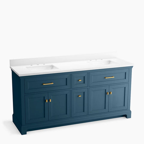Kohler Charlemont™ 72" Bathroom Vanity Cabinet with Sink and Quartz Top - K-29264-BD1-TDB