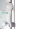 PULSE ShowerSpas Kihei II ShowerSpa 1013-GL Silver Glass Shower Panel