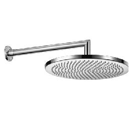 Outdoor Shower Co 13” 316 Stainless Steel Shower Head, 14” Arm - Satin or Mirror GLCOS-BD90F-13-M
