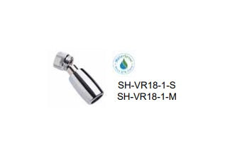 Outdoor Shower Co 1" Chrome Plated Brass Shower Head - Mirror - 1.8gpm - SH-VR18-1-M