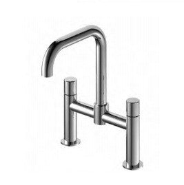 Outdoor Shower Co. FTA-KW30-SF-HC-M - Countertop Kitchen Sink Faucet with Hot & Cold Spout- 316 Marine Grade SS