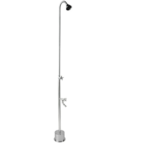 Outdoor Shower Co 3” Shower Head, Foot Shower BS-1200-CHV