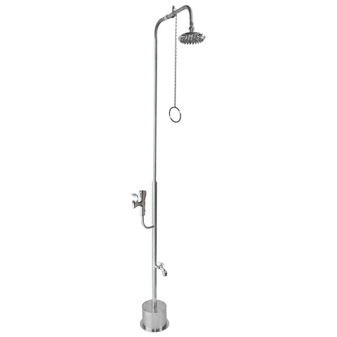 Outdoor Shower Co 8” Shower Head, Drinking Fountain, Hose Bibb PSDF-1500-PCV-ADA