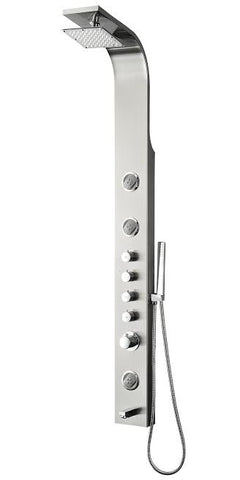 Fresca Geona Stainless Steel (Brushed Silver) FSP8009BS Thermostatic  Panel - Cloud 9 Shower Heads