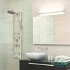 PULSE ShowerSpas Kihei II ShowerSpa 1013-GL Silver Glass Shower Panel - Cloud 9 Shower Heads