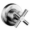 Outdoor Shower Co Concealed Single Supply Valve - "Smooth" Cross Handle - 316 Stainless Steel - CAP-B3130-D1