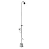 Outdoor Shower Co Free Standing Single Supply Shower - ADA Metered Valve, 4" Shower Head, Hose Bibb, Drinking Fountain - PSDF-1500-ADA