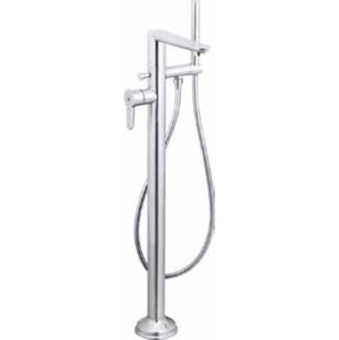 Outdoor Shower Co Free Standing Tub Filler - Hot & Cold Lever Handle, Hand Spray & Hose - 316 Stainless Steel CAP-4001-31