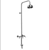 Outdoor Shower Co Wall Mount Hot & Cold Shower - ADA Lever Handle Valve, 6" Shower Head, Hose Bibb - Stainless Steel WMHC-445-HB-SS