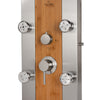PULSE Bali ShowerSpa – 1050 Bamboo Panel with Brushed Stainless Steel Shower System