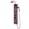 PULSE ShowerSpas Sedona ShowerSpa 1041 Hammered Copper ORB Shower Panel