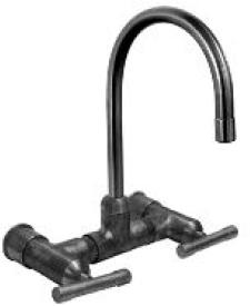 Sonoma Forge Waterbridge Wall Mount Kitchen Faucet With Fixed Gooseneck Spout - WB-WM-GN-FX