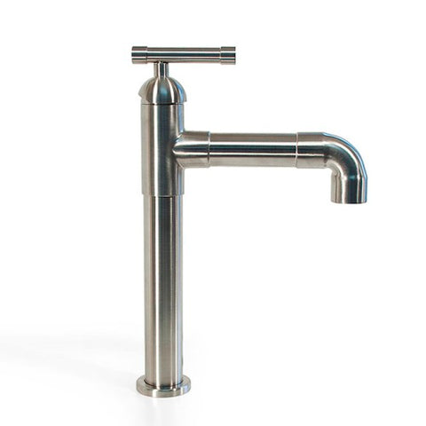 Sonoma Forge Brut Tall Lav Faucet With Fixed Elbow Spout - BRUT-LBO-T-FX