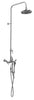 Outdoor Shower Co Chrome Plated Brass Valve, 6” Shower Head, 4-8” Center Spread, Hand Spray & Hose, Foot Shower WMHC-445-DLX-FS