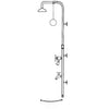 Outdoor Shower Co. PM-750-PCV-ADA 8” Shower Head, Hose Bibb, Foot Shower