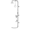 Outdoor Shower Co. PM-750-PCV-CHV - 8” Shower Head, Hose Bibb, Foot Shower