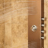 PULSE ShowerSpas Santa Cruz ShowerSpa 1033 Brushed Bronze Stainless Steel Shower Panel - Cloud 9 Shower Heads